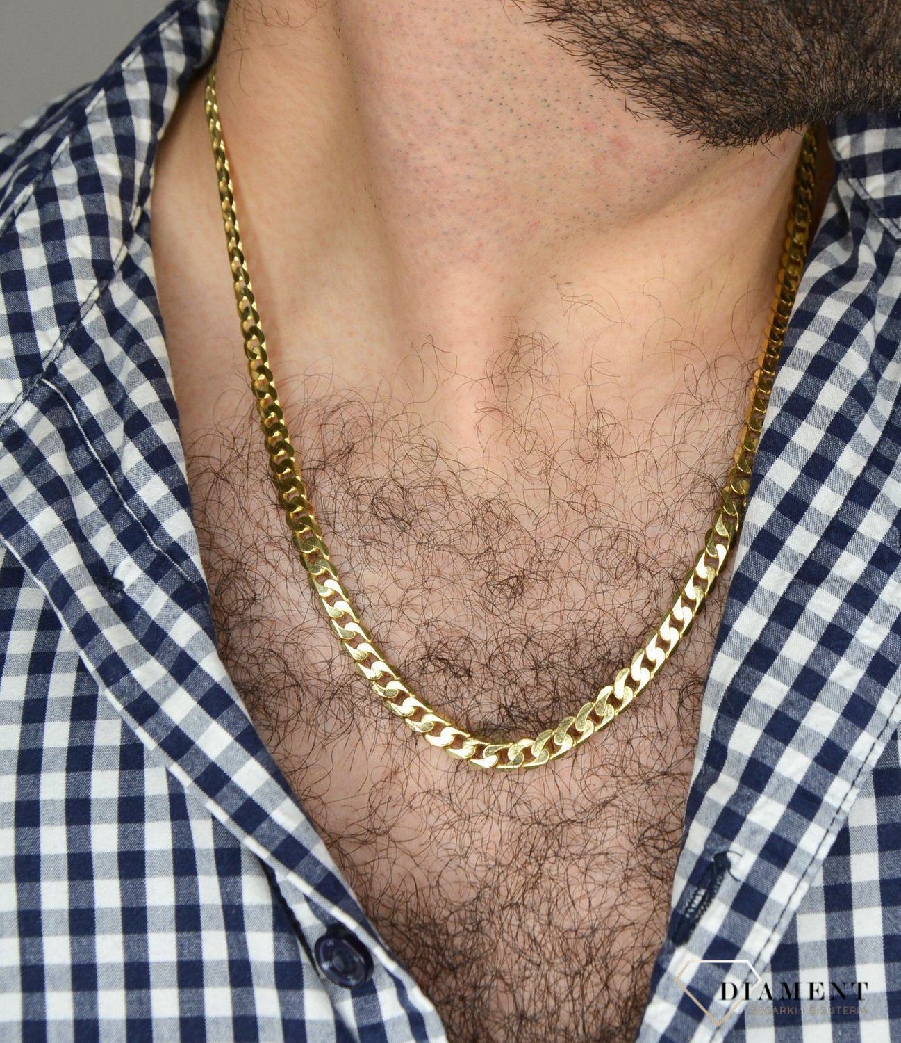 Złoty łańcuszek 585 pancerka 6 mm DIA-LAN-1113-585 6mm ✅ Złoty łańcuszek o splocie pancerki ✅ Łańcuszek o równych oczkach wykonanych z wysokiej jakości złota próby 585.jpg